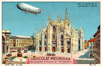 Above the Piazza del Duomo, Milan (chromolitho) 作者 法语学校