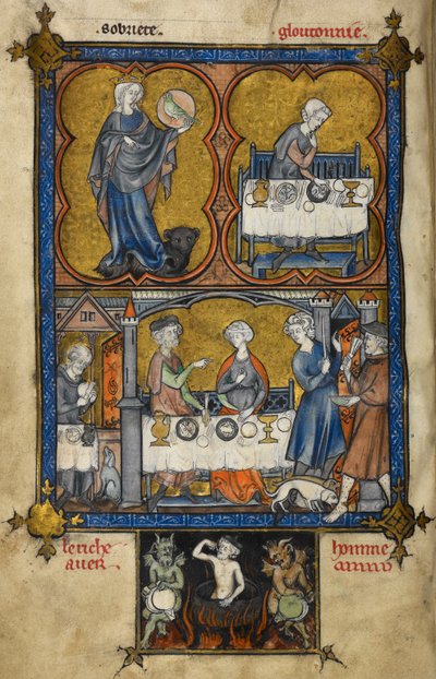 Add.54180，f.188v La Somme le Roi（国王的调查），约 1295 年 巴黎 作者 法语学校