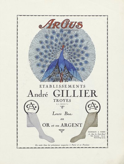 Etablissements Andre Gillier 的广告，1924 年出版（模板印刷品） 作者 法语学校