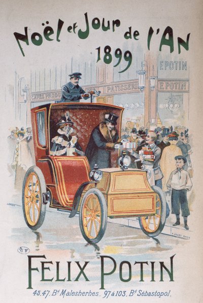 Felix Potin的广告，圣诞节和新年1899年 作者 法语学校