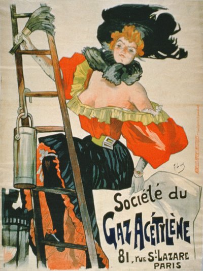 巴黎Societe du Gaz Acetylene的广告 作者 法语学校