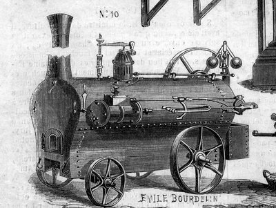农业机械：1860年在巴黎农业竞赛中展示的机车。1860年7月7日《世界画报》第169期上的版画。 作者 法语学校