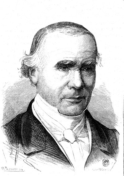 阿尔弗雷德-维尔普（Alfred VELPEUR，1795-1867 年），法国解剖学家和外科医生，维尔普带的发明者。1867 年雕刻 作者 法语学校