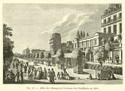 1808年Allee des Orangers和Terrasse des Feuillants 作者 法语学校