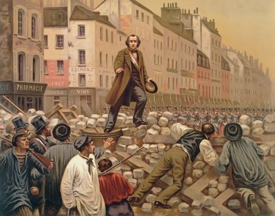 阿尔丰斯·鲍丁在1851年12月3日在圣安东尼的Faubourg街垒上 作者 法语学校