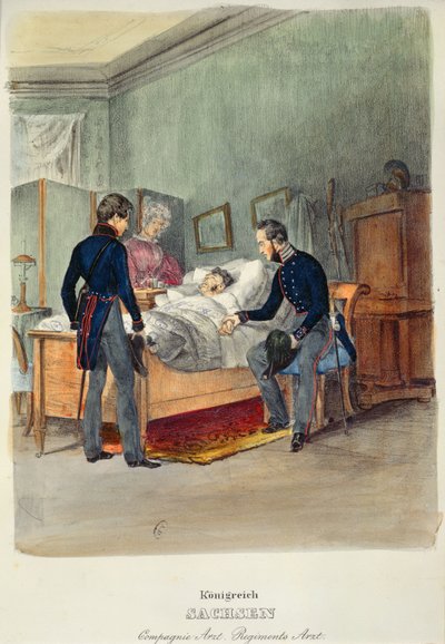 萨克森王国的一名陆军医生，1840年 作者 法语学校