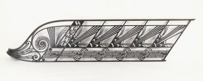 装饰艺术的楼梯栏杆，由Delion设计，约于1920年代至1930年代（青铜，锻铁） 作者 法语学校