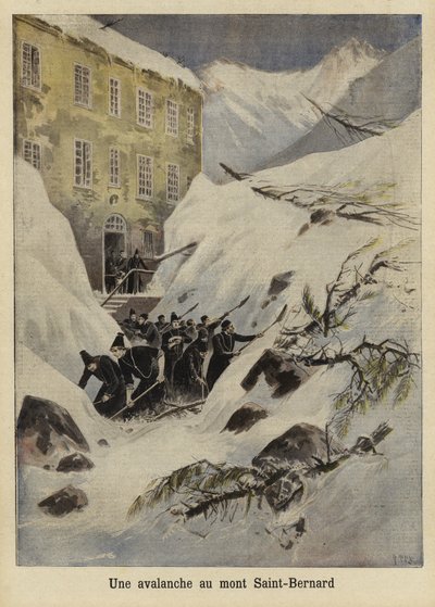 1897年在瑞士Great St Bernard Pass发生雪崩 作者 法语学校