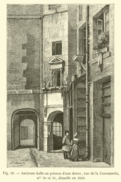 老鱼市场，rue de la Cossonnerie，30和31，于1859年拆除 作者 法语学校