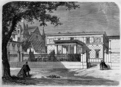 古代建筑：建筑师阿尔弗雷德-诺曼建造的 "拿破仑亲王"（1822-1891）的庞贝府邸的外墙景观。巴黎，蒙田街 作者 法语学校