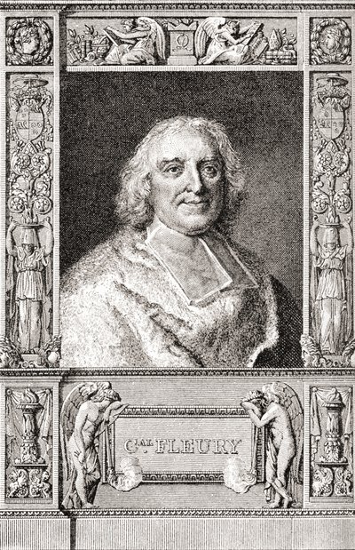 弗雷瑞斯主教André-Hercule de Fleury，1653年至1743年。法国红衣主教兼路易十五首席部长。从1908年出版的免费时间。 作者 法语学校