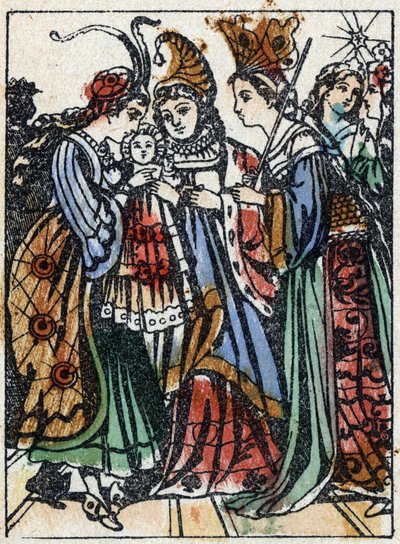 Anonymous illustration for “La belle au bois dormant”, tale by Charles Perrault (1628-1703), French writer. Wood engraving of Imaging Pellerin - Epinal, sd. Late 19th century. 作者 法语学校