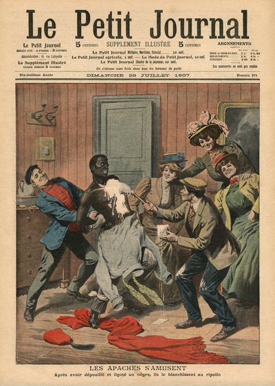 阿帕奇很有趣，插图来自&39;Le Petit Journal&39;，补充illustre，1907年7月28日 作者 法语学校