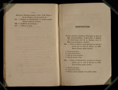 建筑章节，来自沙龙des Refuses，1863年 作者 法语学校