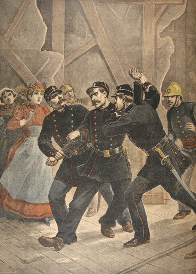 镇警长的逮捕，Le Petit Journal的插图：说明性补充，1898年 作者 法语学校
