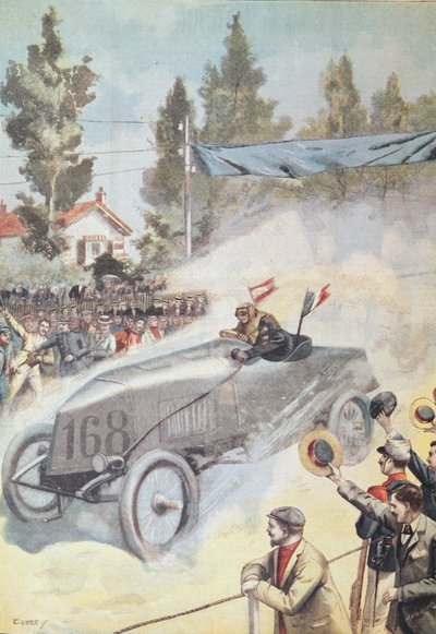 1903年Le Petit Journal抵达波尔多，参加巴黎马德里竞赛的冠军 作者 法语学校