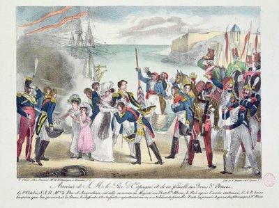 1823年10月1日，1823年10月1日到达Porte Sainte Marie的Ferdinand VII和他的家人到来 作者 法语学校