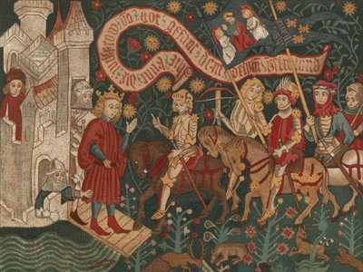 1428年3月6日，在希农城堡抵达圣女贞德 作者 法语学校