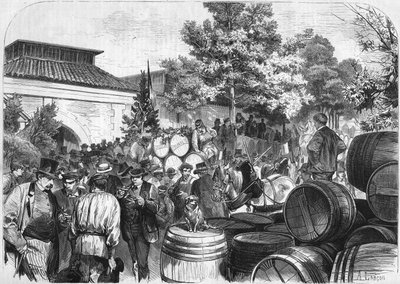 到达贝西的第一桶甜酒仓库。巴黎 作者 法语学校