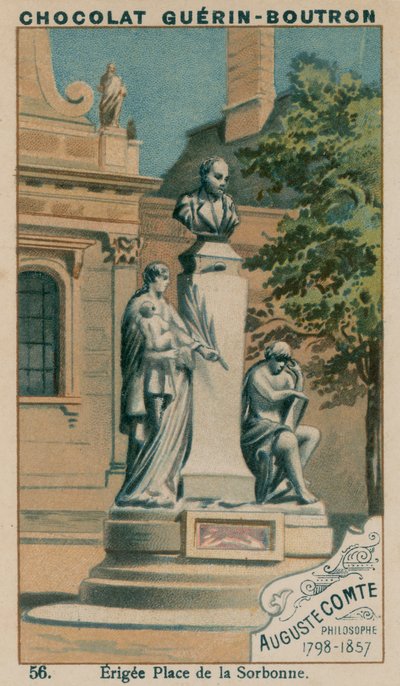 奥古斯特孔德，哲学家，1798-1857，索罗内埃里奇广场 作者 法语学校