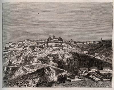 阿瓦隆--勃艮第--弗朗什--孔特--在V.A. Malt-Brown的 "La France illustree: geographie, histoire, administration statistique "中的雕刻，1884年。 作者 法语学校