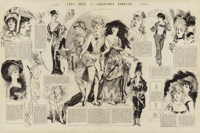 Avec Rien, Costumes simples (engraving) 作者 法语学校
