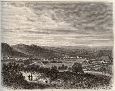 Ay et la montagne de Reims - department of the Marne - engraving in “La France illustree: geography, history, statistical administration” by V.A. Malt-Brown. 1884 作者 法语学校