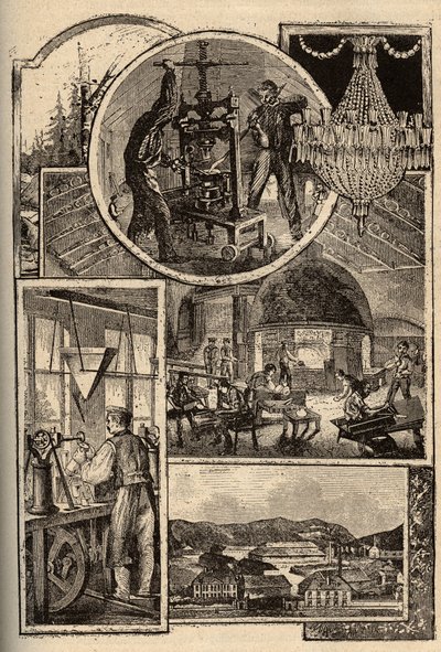 Baccarat - Crystalleries - Meurthe-et-Moselle - - "PATRIE "的雕刻 - DESCRIPTION PECTUREQUIREQUE DE LA FRANCE EN 6 VOLUES BY LUCIEN HUARD - 19世纪末 作者 法语学校
