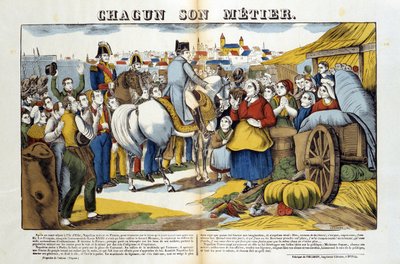 Back from Elba Island, Napoleon was greeted with enthusiasm by the French. Picture of Epinal 作者 法语学校
