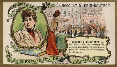 Baroness Bertha von Suttner, Austrian novelist and pacifist (chromolitho) 作者 法语学校