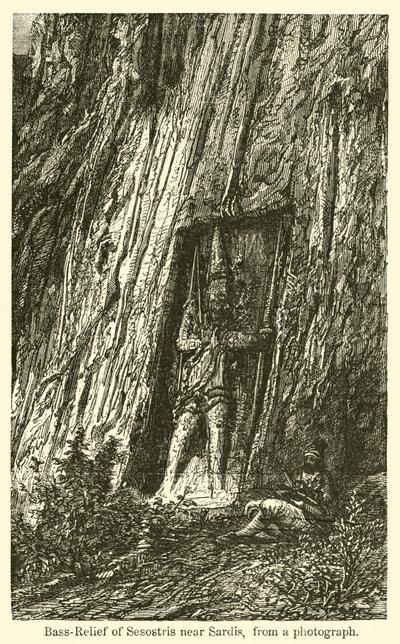 Bass-Relief of Sesostris near Sardis (engraving) 作者 法语学校