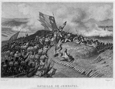 1792 年的 Jemappes 战役（法国的胜利，由 Dumouriez 指挥）——在梯也尔的“法国革命”中。 19世纪 作者 法语学校