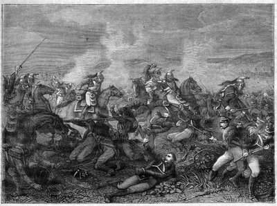 圣迪济耶战役，1814年1月27日（俄军联队对法国卫队龙骑兵）圣迪济耶战役--卫队龙骑兵的漂亮冲锋--卫队龙骑兵对兰茨科伊的俄国人的战役--载于《帝国史》苏书 作者 法语学校