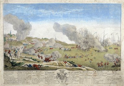 1758 年，布列塔尼的法国军队在圣卡斯特战役中击败了英国军队。插图保存在迪南博物馆。 作者 法语学校