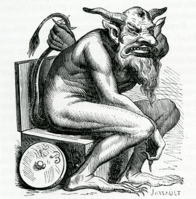 Belphegor，来自Dictionnaire Infernal的插图Jacques Albin Simon Collin de Plancy，1863 作者 法语学校