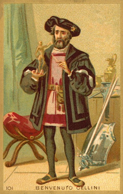 Benvenuto Cellini, Italian artist (chromolitho) 作者 法语学校
