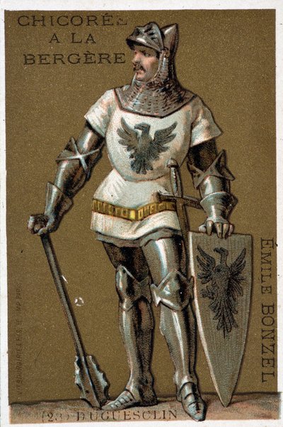 Bertrand du Guesclin (Duguesclin)（约 1320-1380 年）。 法国警察 作者 法语学校