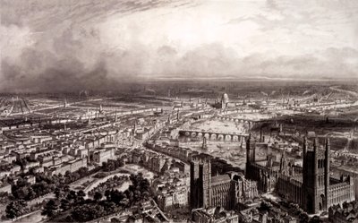 伦敦鸟瞰图，1840-55 作者 法语学校