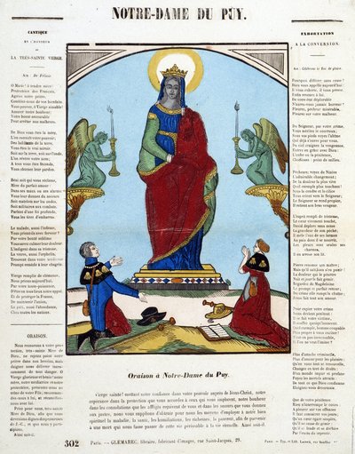 Black Virgin: Oraison in Notre-Dame du Puy - Epinal 的图片，日期不详。 作者 法语学校