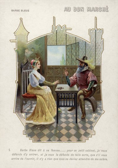 Bluebeard forbids his wife to enter his room (chromolitho) 作者 法语学校