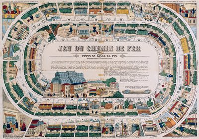 铁路游戏董事会，1850年 作者 法语学校