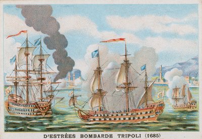 1685年法国海军上将Jean II dEstrees对的黎波里轰炸 作者 法语学校