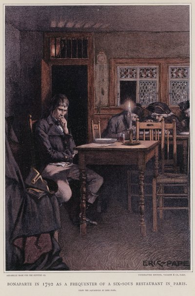 波拿巴于1792年作为巴黎六家餐厅的常客 作者 法语学校