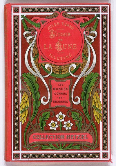 由Jules Verne（1828-1905）编写的“环绕月球”封面，版本为Hetzel，19世纪末 作者 法语学校
