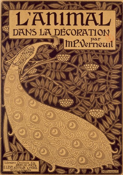 由Maurice Pillard Verneuil于1897年出版的装饰中的LAnimal书夹 作者 法语学校