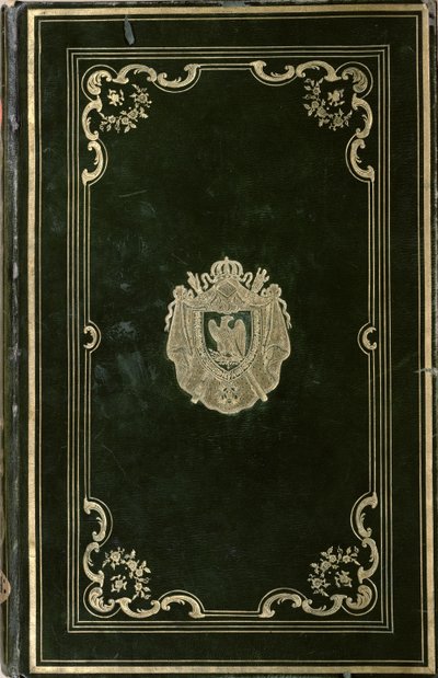 用拿破仑·波拿巴（1769-1821）（绿色皮革和金色）的徽章装订书籍 作者 法语学校