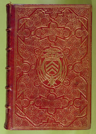Armand-Jean du Plessis徽章，红衣主教Richelieu（1585-1642）（红色皮革和金色）的书籍封面 作者 法语学校