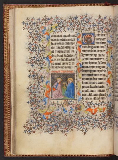 时间之书，添加 MS 32454 f.14v，法国 作者 法语学校
