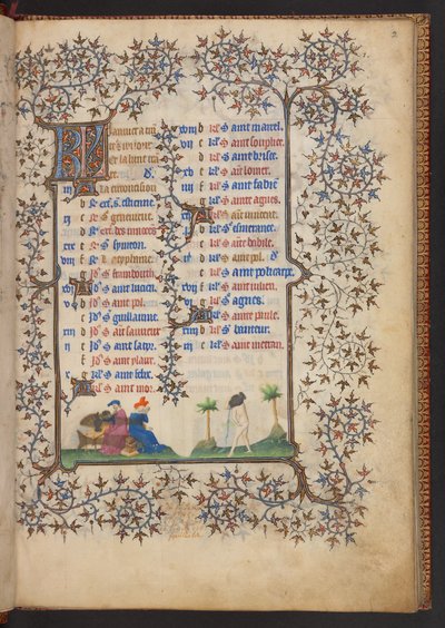 时间之书，地址：MS 32454 f.2r，法国 作者 法语学校