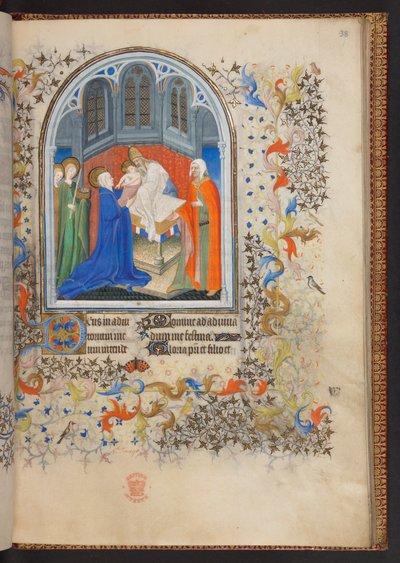 小时记》，Add MS 32454 f.38r, 法国 作者 French School